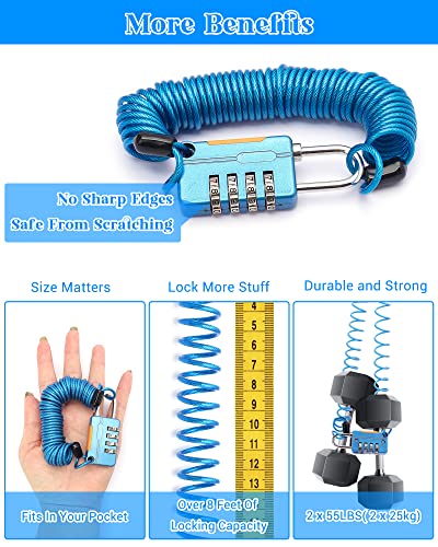 Universal Combination Lock Cable for RV Surge Protector 30/50 amp, Security PIN Locking Chain