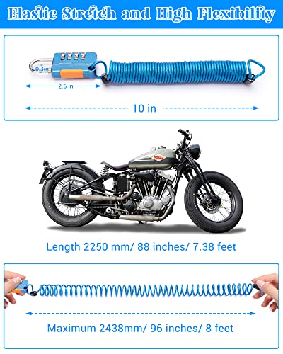 Universal Combination Lock Cable for RV Surge Protector 30/50 amp, Security PIN Locking Chain