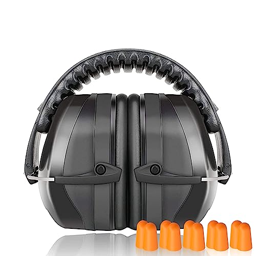 Ear Protection for Shooting, Noise Cancelling Headphones Autism, Adjustable Noise Cancelling Ear Muffs for Adults, Earmuffs Hearing Protection for Shooting Range, Effective Shooting Ear Protection