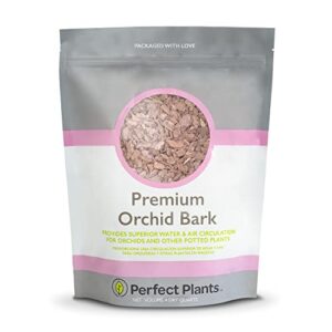 perfect plants premium orchid bark 4qt. | mulch mix for epiphytic plants | base for orchid potting soil substrate