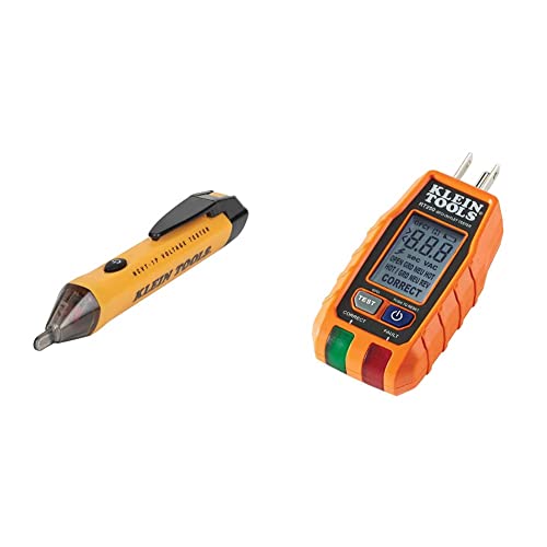 Klein Tools Voltage Tester and GFCI Outlet Tester Bundle