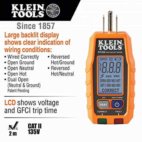 Klein Tools Voltage Tester and GFCI Outlet Tester Bundle