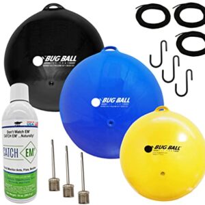 Bug Ball 3 Pack Deluxe Sampler Kit Complete- Odorless Eco-Friendly Biting Fly and Insect Killer with NO Pesticides or Electricity Needed, Kid and Pet Safe