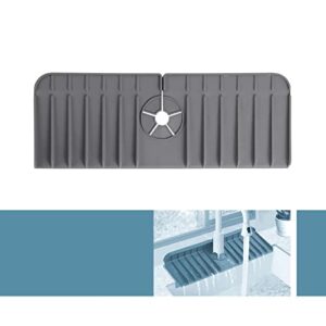 futon.z silicone faucet handle drip catcher tray, silicone faucet mat, faucet water catcher mat, silicone sink splash