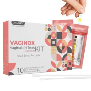 vaginal ph test kit with sterile swabs and ebook - vaginal ph balance and yeast infection test - individually packed bv test strips for women - fsa hsa approved feminine ph test strips (10)