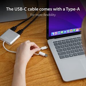 j5create USB-C to Dual HDMI Multi-Monitor Adapter with USB Type-A convertor | 4K + 2K | Compatible with Windows and Mac (JCA365)