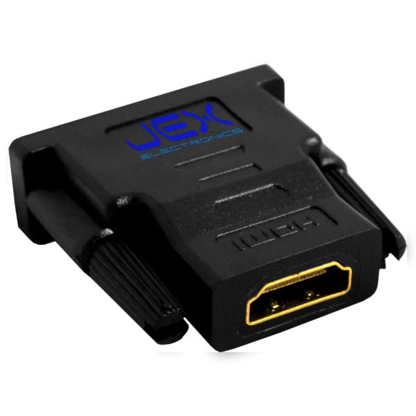 Jex Electronics Male DVI to Female HDMI Converter PC to TV/Projector Gold Plated (DVI-I Dual Link)
