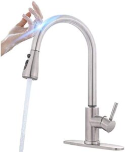 touch kitchen faucet with pull down sprayer, mstjry kitchen sink faucets with pullout sprayer, touchless kitchen faucet, stainless steel faucets for kitchen sinks