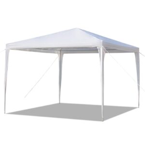 gappys carport canopy tent 10x10 ft - heavy duty white commercial party wedding gazebo carport shelter