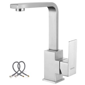 wowow bar faucets stainless steel modern bar sink faucet single hole prep kitchen faucet brushed nickel single handle lavatory sink faucet mixer small kitchen tap