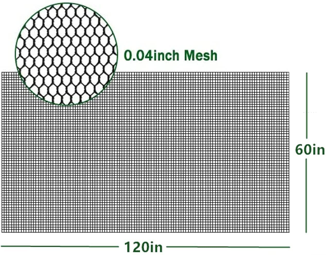 SJHmoo Mosquito Net Cloth Fabric, DIY Insect Pest Barrier Mesh Nets for Porch/Outdoor/Bed/Wedding, Grey 60x120in