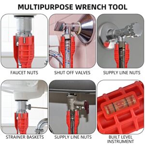 NEWANOVI 14-in-1 Multi-functional Wrench for Toilet, Sink, Bathroom, Kitchen Plumbing Installation and Repairs