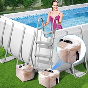 2 Pack Heavy Duty Pool Weight Plastic Sand Bags, Universal Pool Weight for Above Ground Entry Systems, Steps and Ladders