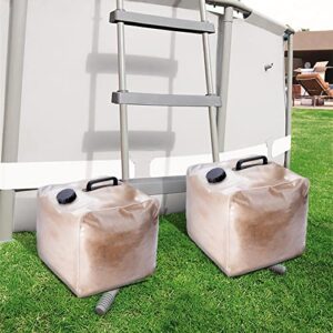 2 Pack Heavy Duty Pool Weight Plastic Sand Bags, Universal Pool Weight for Above Ground Entry Systems, Steps and Ladders