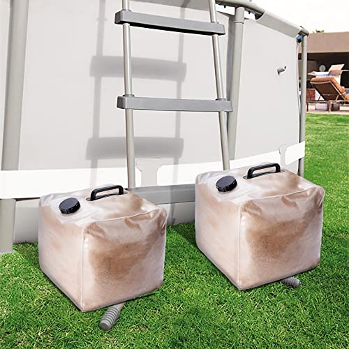 2 Pack Heavy Duty Pool Weight Plastic Sand Bags, Universal Pool Weight for Above Ground Entry Systems, Steps and Ladders