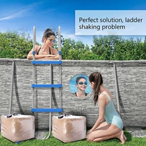 2 Pack Heavy Duty Pool Weight Plastic Sand Bags, Universal Pool Weight for Above Ground Entry Systems, Steps and Ladders