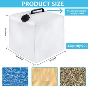 2 Pack Heavy Duty Pool Weight Plastic Sand Bags, Universal Pool Weight for Above Ground Entry Systems, Steps and Ladders