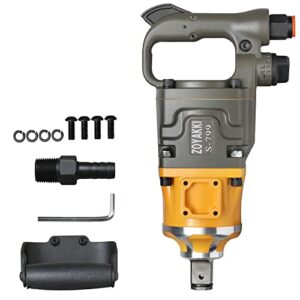 zoyakki 1" heavy duty pneumatic impact wrench, up to 2200 ft lbs reverse torque output, lightweight, 1 inch air impact wrench