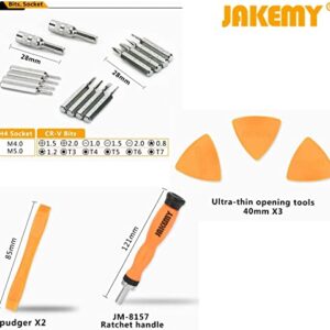 Small Ratchet Screwdriver Set, JAKEMY 20 In 1 Mini Screwdriver Set Electronics Repair Tool Kit for iPhone, MacBook, Laptop, Smartphone, Eye Glasses, Watch, Toys, RC Car, Bell Ring