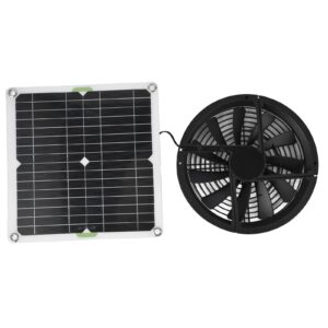 jiawu solar panel fan kit, 100w waterproof solar powered exhaust fan ip65 waterproof, outdoor portable ventilator attic fan quietly cools for chicken coops, greenhouses, sheds, pet houses