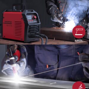 ARCCAPTAIN Stick Welder, [Large LED Display] 200A ARC/Lift TIG Welding Machine with Synergic Control, IGBT Inverter 110V/220V Portable MMA Welder Machine with Hot Start, Arc force and Anti-Stick