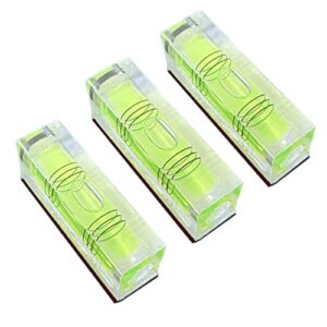 zujhpymi 3pcs magnetic small bubble levels 52x20x15mm three line high precision square spirit level measuring tools for leveling trailer, rv, machine, picture hanging, magnetism