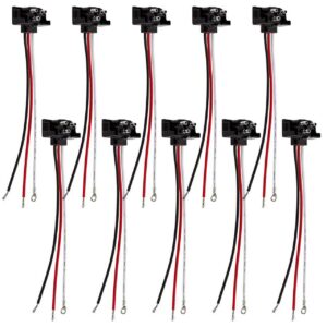 10x 3 wire plug truck trailer light plug molded 3 prong pigtail harness for stop turn tail sealed round oval light brake backup light