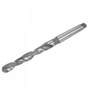 uxcell 17mm high-speed steel twist bit extra long drill bit with mt2 morse taper shank, 225mm overall length