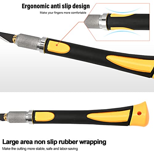 NEWISHTOOL Precision Hobby Knife Set Utility Exacto Knife Set with 10 PCS Fine Point Razor Art Knife Tool for Architecture Modeling, Pumpkin Cutting, Scrapbooking, Wood Working Stencil