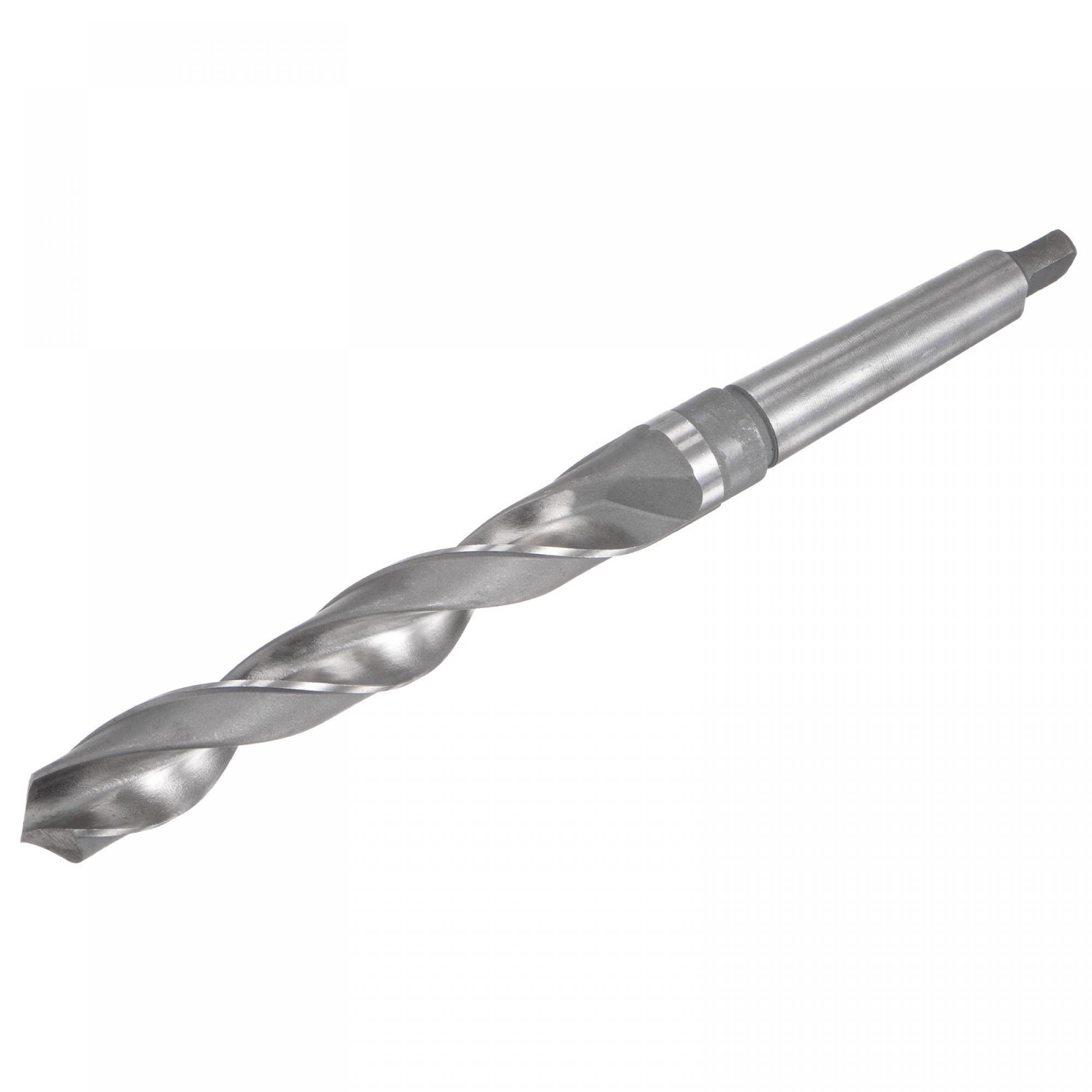 uxcell 21.5mm High-Speed Steel Twist Bit Extra Long Drill Bit with MT2 Morse Taper Shank, 240mm Overall Length