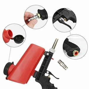 1/4” Air Sandblasting Gun Portable Handheld Sandblaster 90psi Gravity Sandblasting Gun Pneumatic Sandblaster Spray Gun Blasting Machine