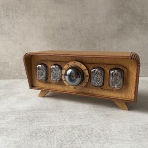 Handmade Nixie Tube Clock IN-12 - made in Ukraine - Vintage Retro Table Clock - Wooden Desk Nixie Tube Clock