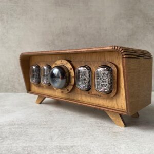 Handmade Nixie Tube Clock IN-12 - made in Ukraine - Vintage Retro Table Clock - Wooden Desk Nixie Tube Clock