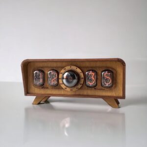 Handmade Nixie Tube Clock IN-12 - made in Ukraine - Vintage Retro Table Clock - Wooden Desk Nixie Tube Clock