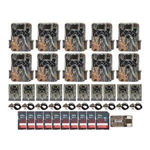 browning trail cameras strike force extreme 16mp game camera (10-pack) bundle with security box (10-pack), locking cable (10-pack), 32gb memory card (10-pack), and card reader (41 items)