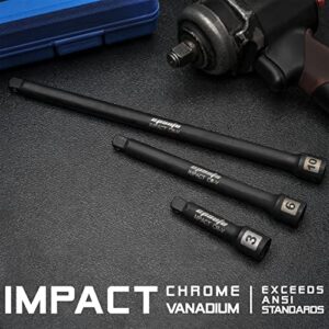 EPAuto 3 Pcs 3/8-Inch Drive Impact Extension Bar Set