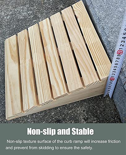 SZYDKJ 5-8in Rise Wooden Wheelchair Ramp Wheelchair Ramp with Slip-Resistant Surface, Threshold Ramp for Home/Front Door/Yard/Doorways,Wheelchairs Walkers Car Motorcycle Entry Sill Steps Transition Ra