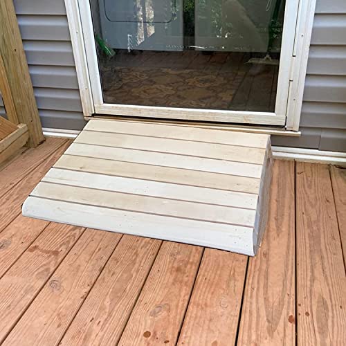 SZYDKJ 5-8in Rise Wooden Wheelchair Ramp Wheelchair Ramp with Slip-Resistant Surface, Threshold Ramp for Home/Front Door/Yard/Doorways,Wheelchairs Walkers Car Motorcycle Entry Sill Steps Transition Ra