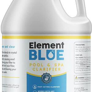 Element Blue - Pool and Spa Clarifier - Clears and Prevents Cloudy Water - for Fountains, Pools, Hot Tubs, and Spas - Fast-Acting Water Clarifier - 64 OZ