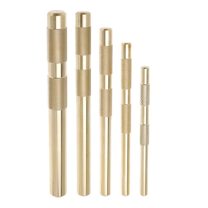 Jofynzo Pro 67003 Hand Tool Brass Drift Punch Set 1/4-Inch 3/8-Inch 1/2-Inch 5/8-Inch 3/4-Inch 1/4'' 3/8'' 1/2'' 5/8'' 3/4'' 5 Pc.