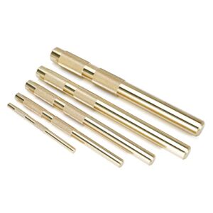 Jofynzo Pro 67003 Hand Tool Brass Drift Punch Set 1/4-Inch 3/8-Inch 1/2-Inch 5/8-Inch 3/4-Inch 1/4'' 3/8'' 1/2'' 5/8'' 3/4'' 5 Pc.