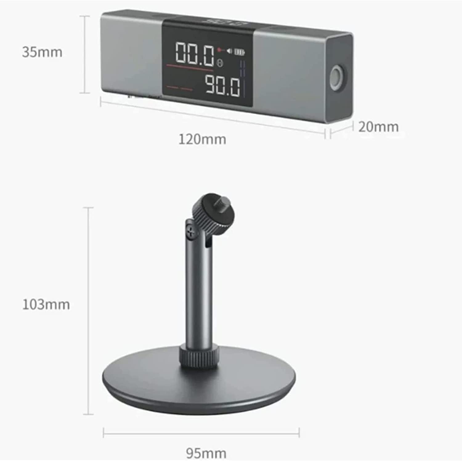 L-as-er Protractor Digital Inclinometer - Multifunction L-as-er Angle Ruler with Bi-Directional,Large LCD Screen Angle Finder Multifunction for Fast,Precise&Professional Results (Dual_Laser+Tripod)