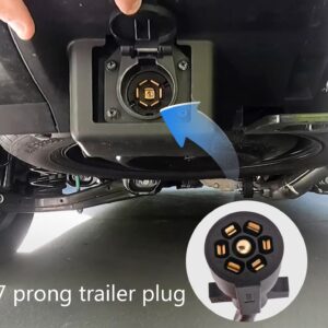 7 Pin Trailer Wiring Harness Plug, 7 Way Plug Inline Trailer Cord, 7 pin Trailer Extension, 8 Feet,Designed for RV Trailer, Truck and Camper