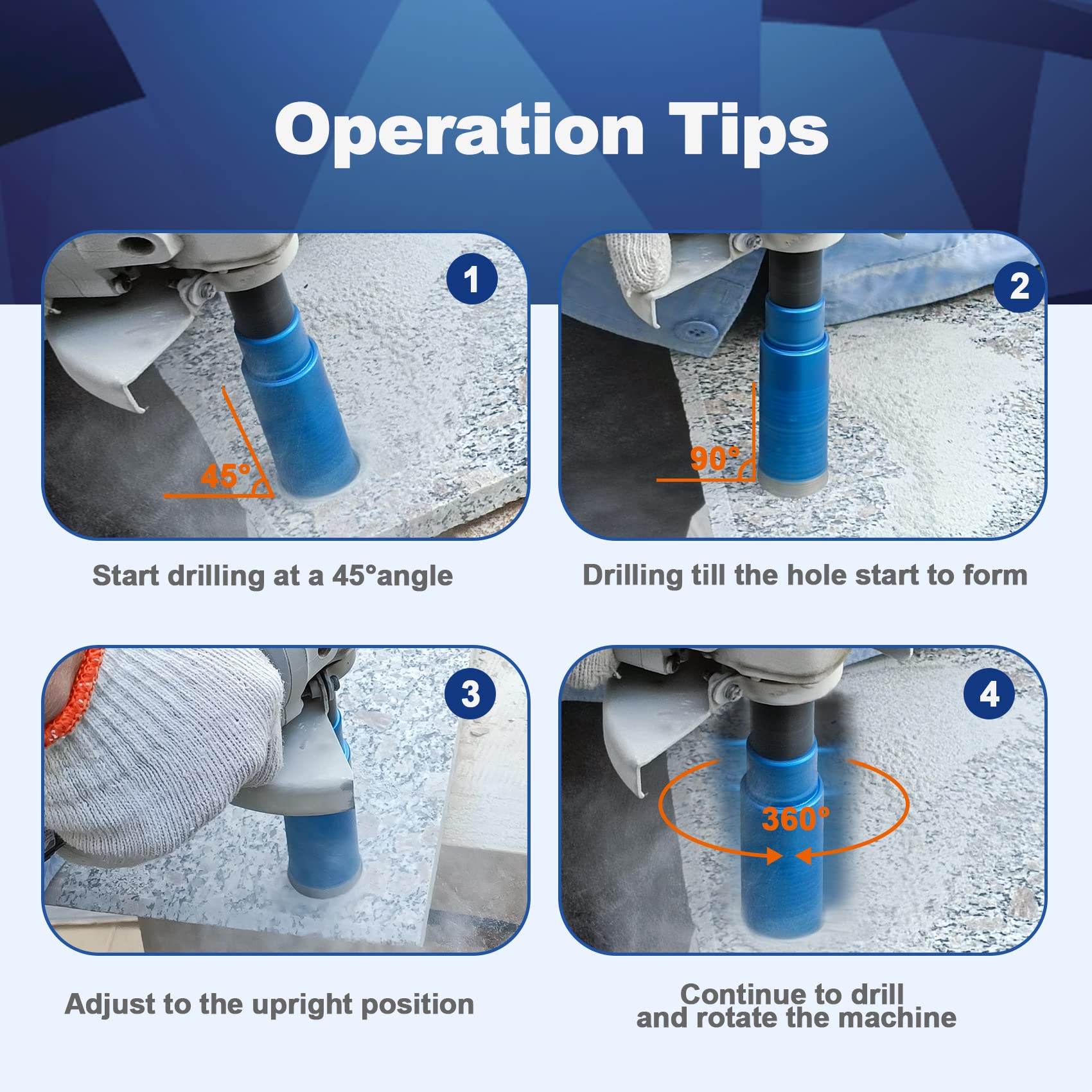 Diamond Core Drill Bit,BRSCHNITT Laser Welded Diamond Hole Saw with 5/8-11 Thread for Granite Marble Solid Block Stone Reinforced Concrete,Dry or Wet Drilling