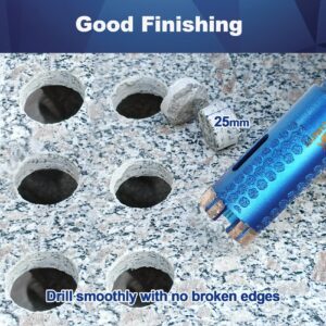 Diamond Core Drill Bit,BRSCHNITT Laser Welded Diamond Hole Saw with 5/8-11 Thread for Granite Marble Solid Block Stone Reinforced Concrete,Dry or Wet Drilling