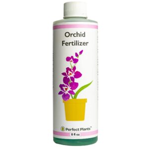 perfect plants liquid orchid fertilizer 8oz. | plant food for all epiphytic varieties | encourages repeating colorful booms