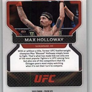 2022 Panini Prizm UFC #188 Max Holloway Official MMA Trading Card in Raw (NM or Better) Condition