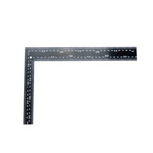 meprotal stainless steel 90 degree angle measuring square ruler l-shaped woodworking measuring wood tool 150×300mm (black)
