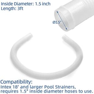 1.5" X 3ft Pool Skimmer Hose Replacement for Intex Above Ground Pool Skimmer Pump Transfer Hose Part # 10531 25016