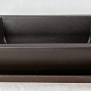 Calibonsai 4 Sets Rectangular Plastic Bonsai Training Pot, Cactus & Succulent Planter + Tray 10''x 7.5''x 3'' - Dark Brown